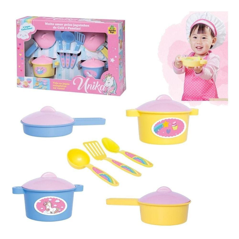 Jogo De Panelinhas Brinquedo Meninas Comidinha Kit Cozinha