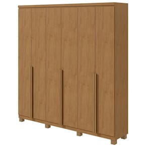 Guarda-Roupa Casal Alonzo 6 Portas 4 Gavetas Amêndoa Clean