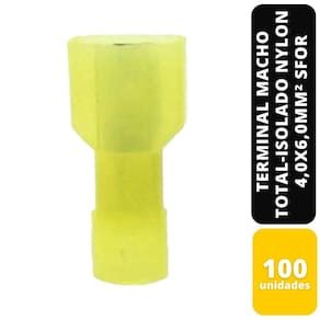 KIT C/100 TERMINAL MACHO TOTAL-ISOL NYLON 4,0x6,0MM² SFOR