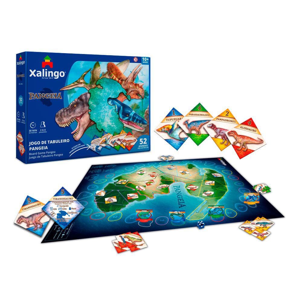 Jogo de Tabuleiro Pangéia 55 peças Xalingo