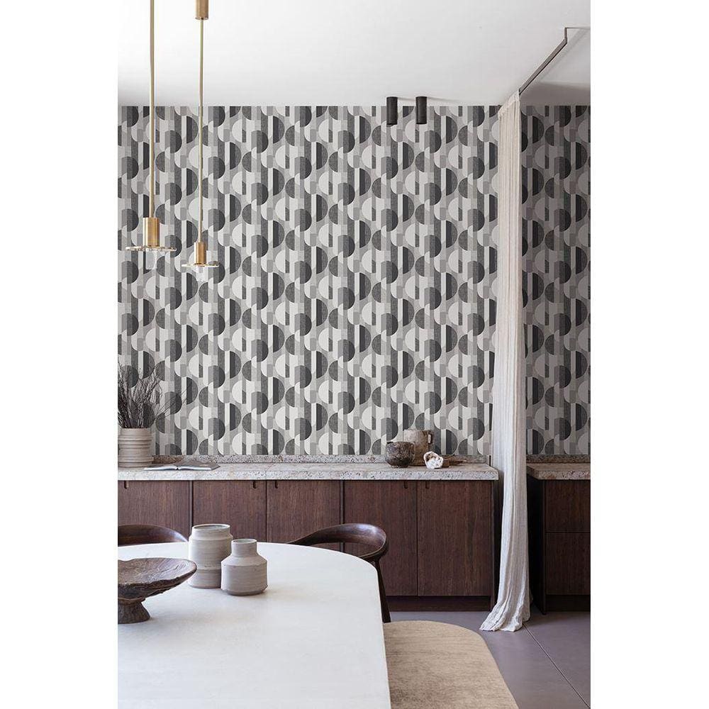 Papel de Parede Maison Geométrico Cinza - Alta Qualidade