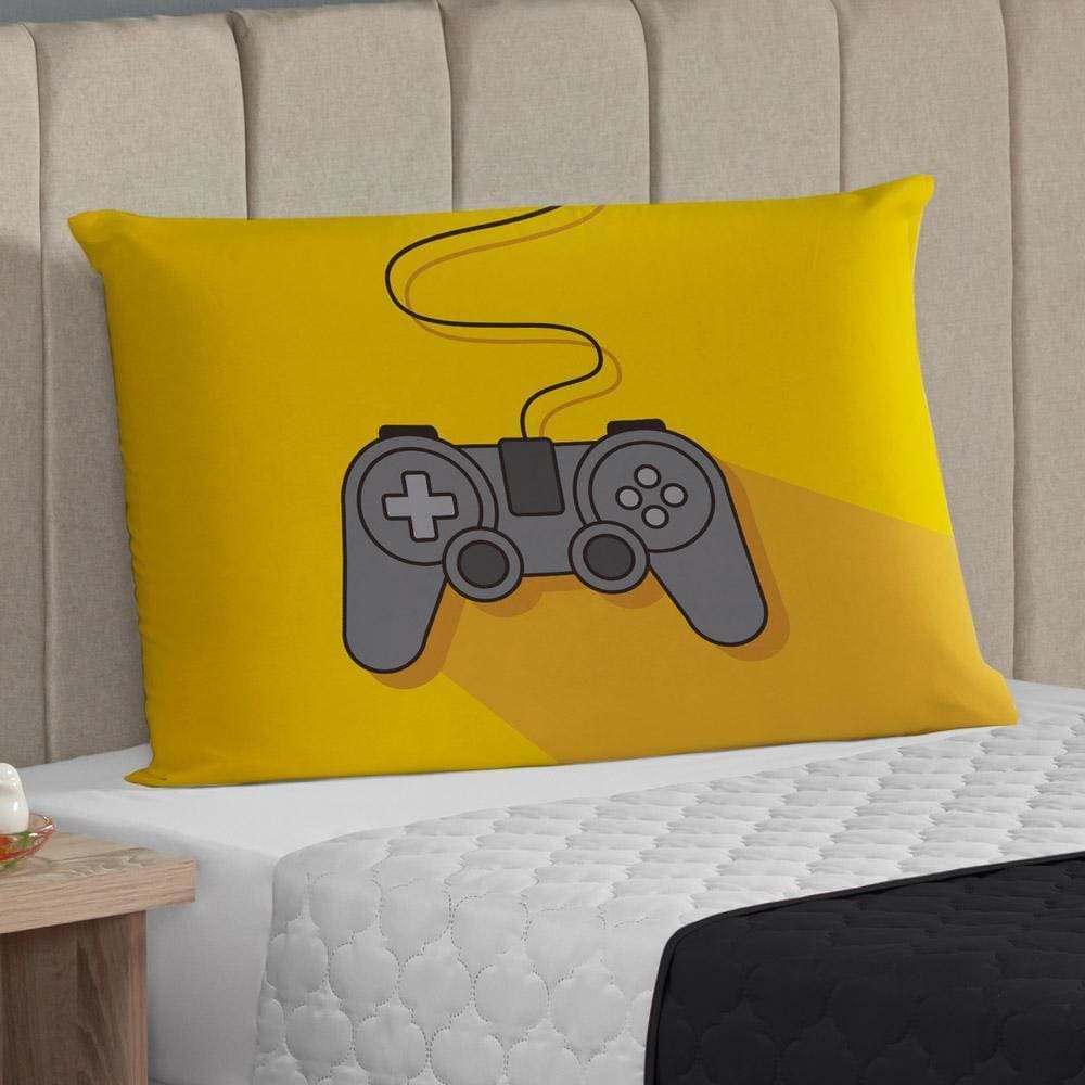 Fronha 70Cm X 50Cm Avulsa Capa Para Travesseiro Video Gamer
