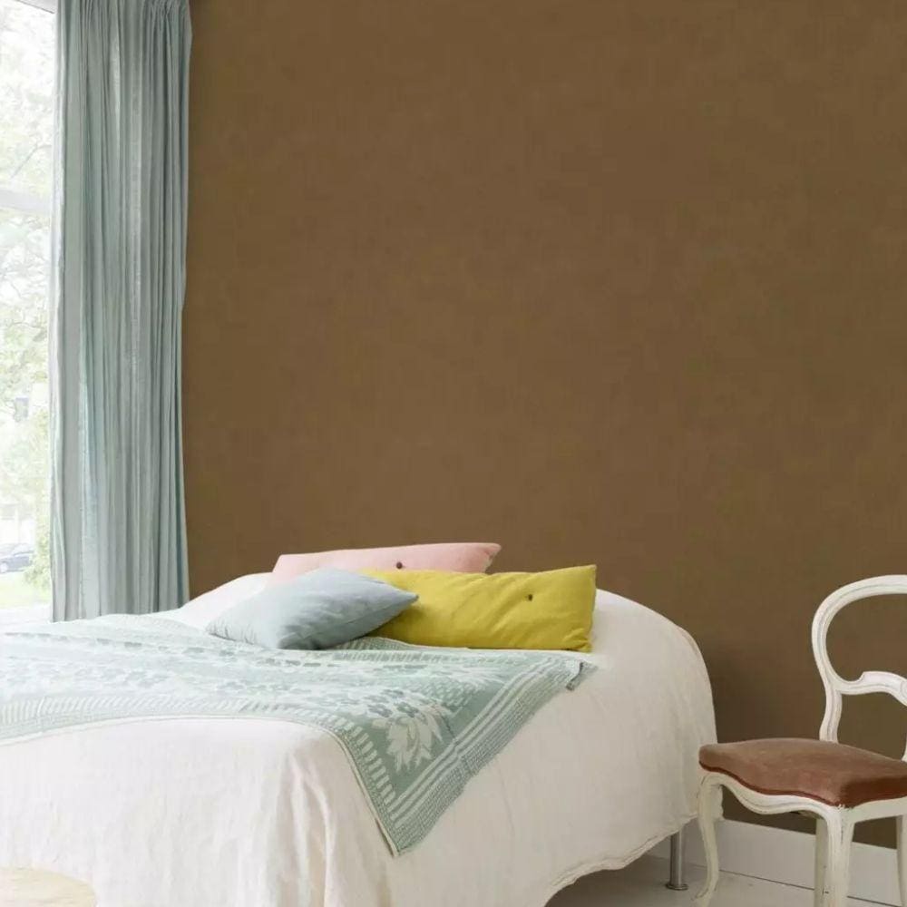 Papel de Parede African Queen III Couro Marrom - 10m x 0.53m