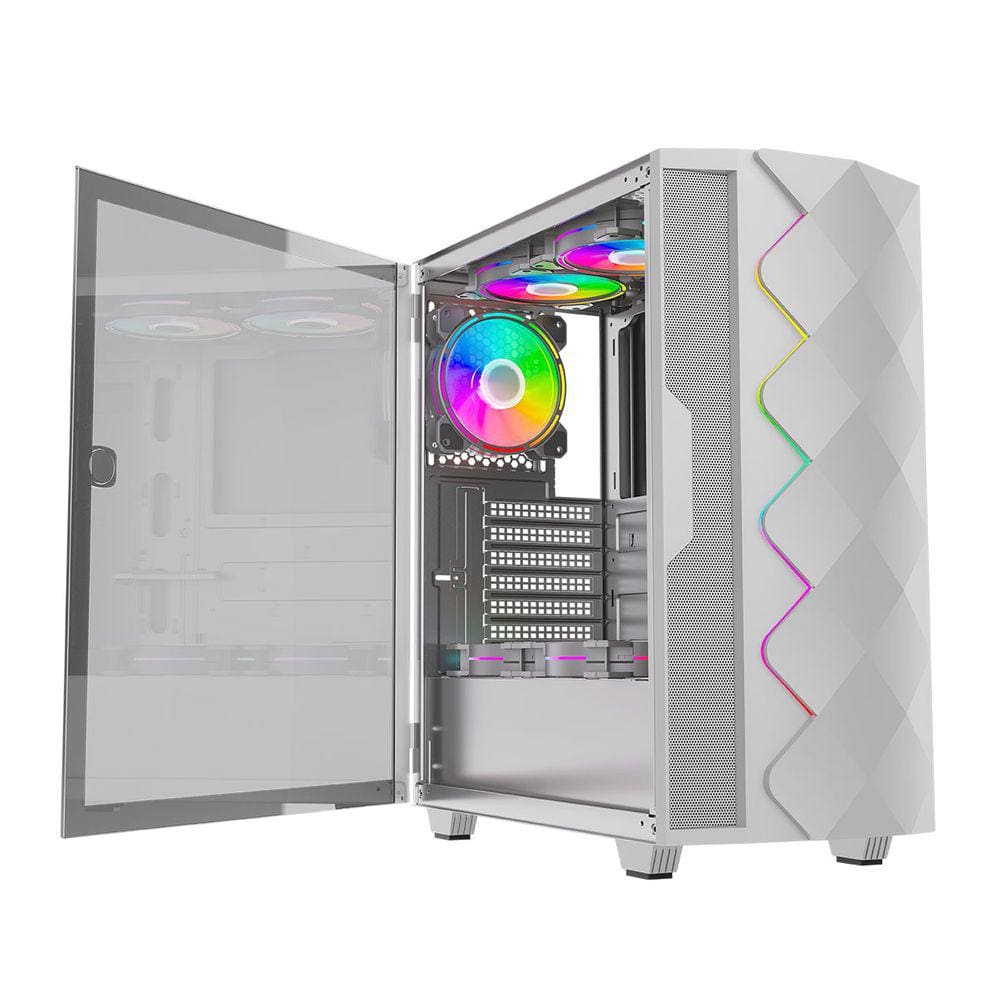 Gabinete Gamer Gamemax INFINIT RGB - M908-TR Branco