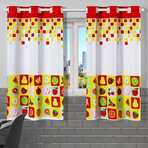 Cortina De Cozinha 2,20M X 1,30M Oxford Janela Frutas
