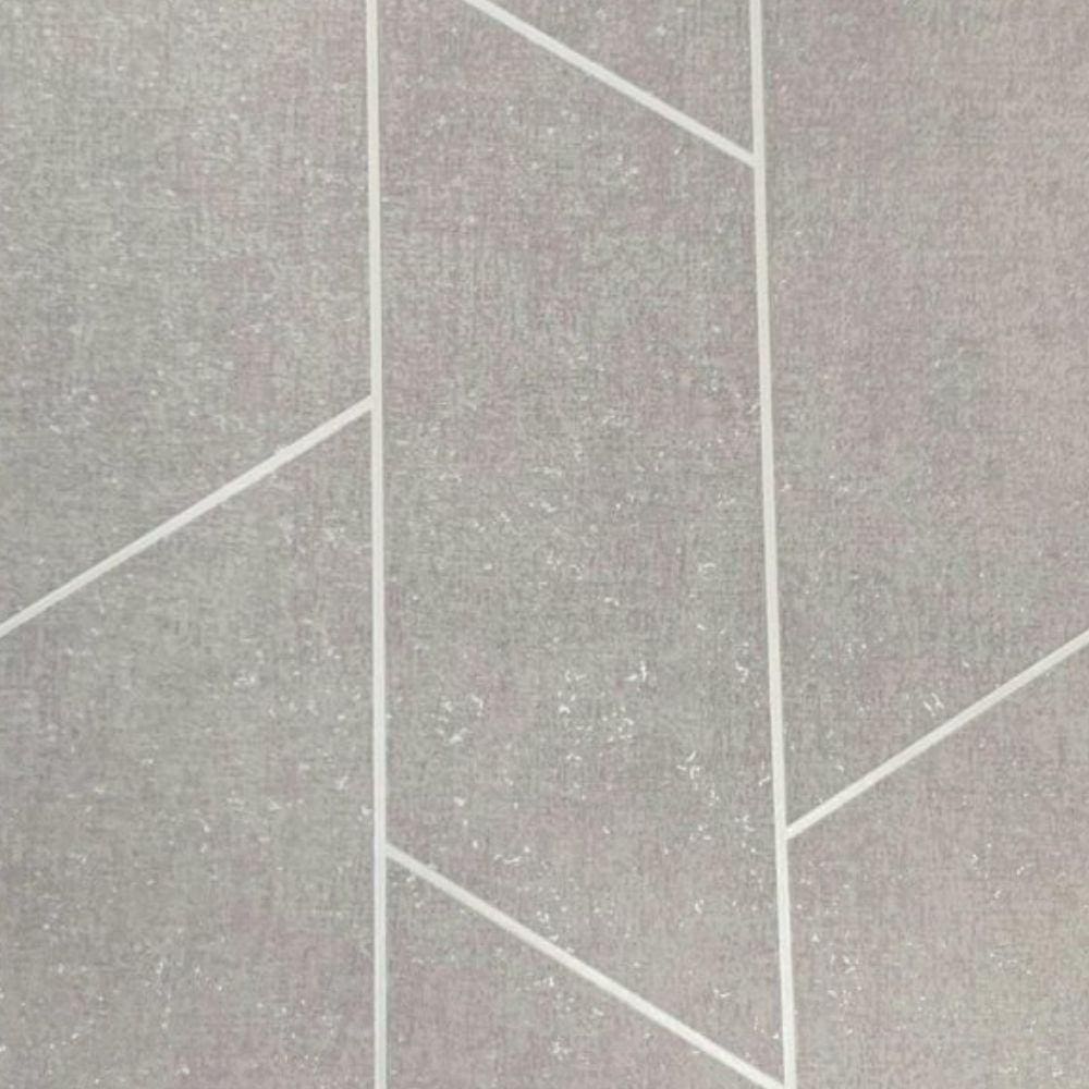 Papel De Parede Santorini Geométrico Cinza - 10m X 0.53m