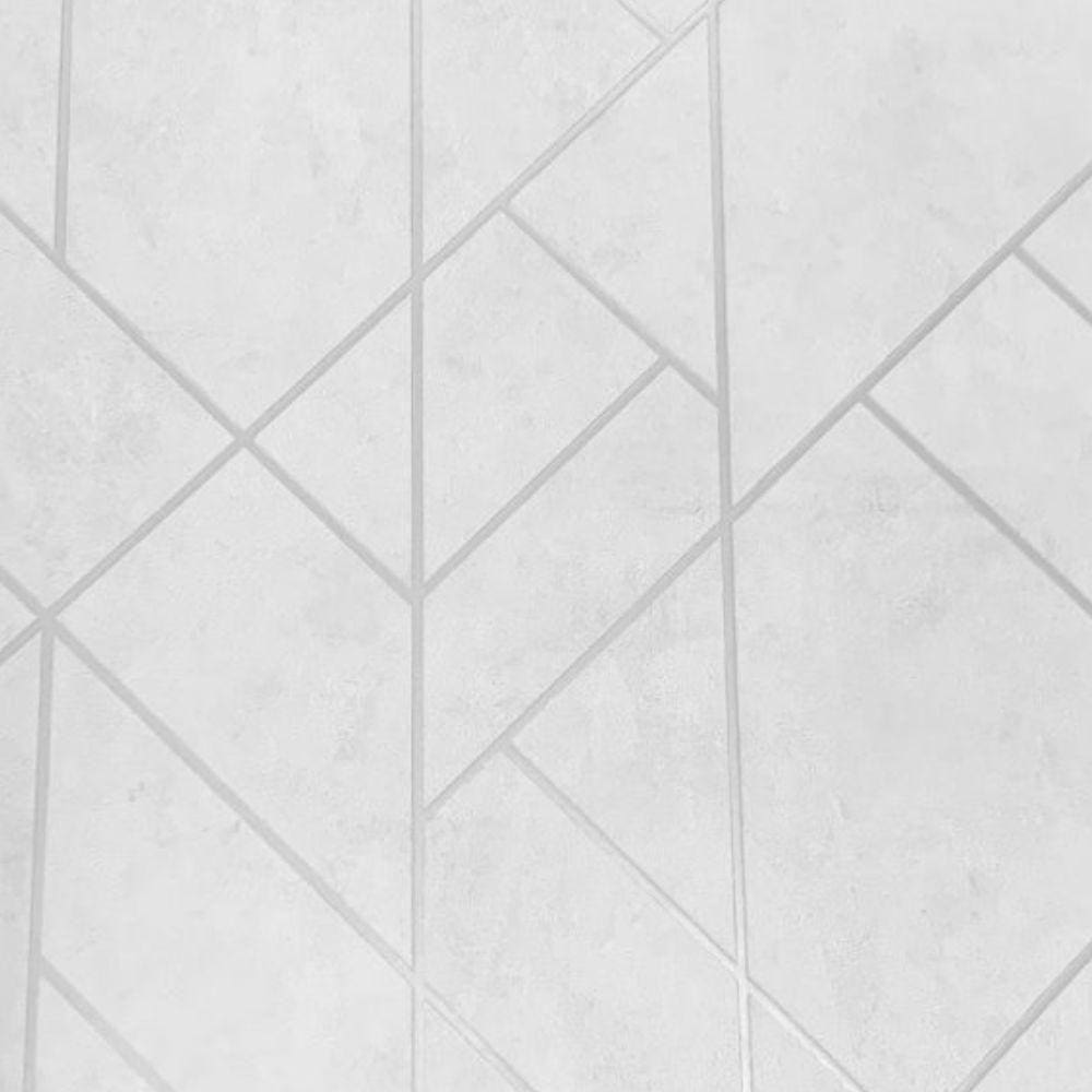 Papel De Parede Santorini Geométrico Branco 10m X 0.53m