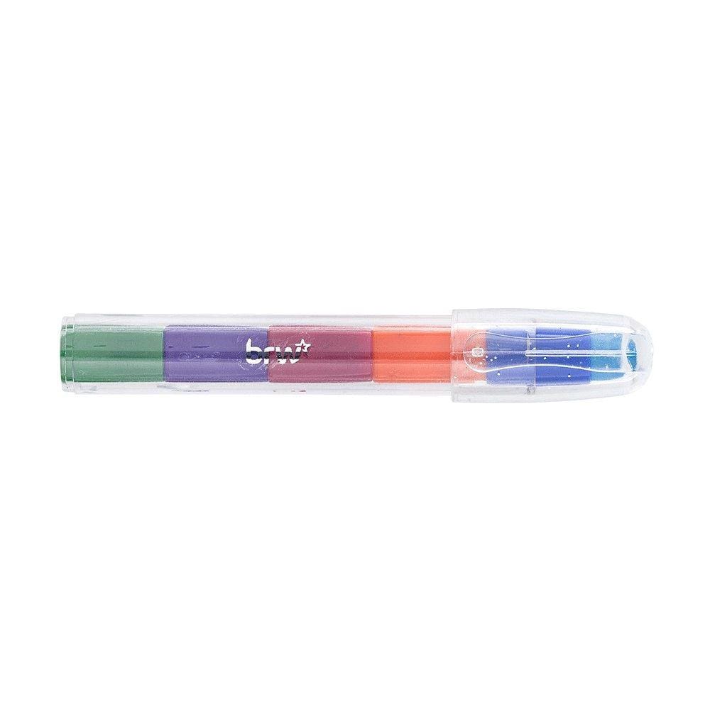 Caneta Borracha Escolar Divertida Troca Ponta 5 Cores BRW