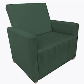 Poltrona Cadeira De Descanso Tamanho Plus Larissa Verde Size C/ Uma Almofada -