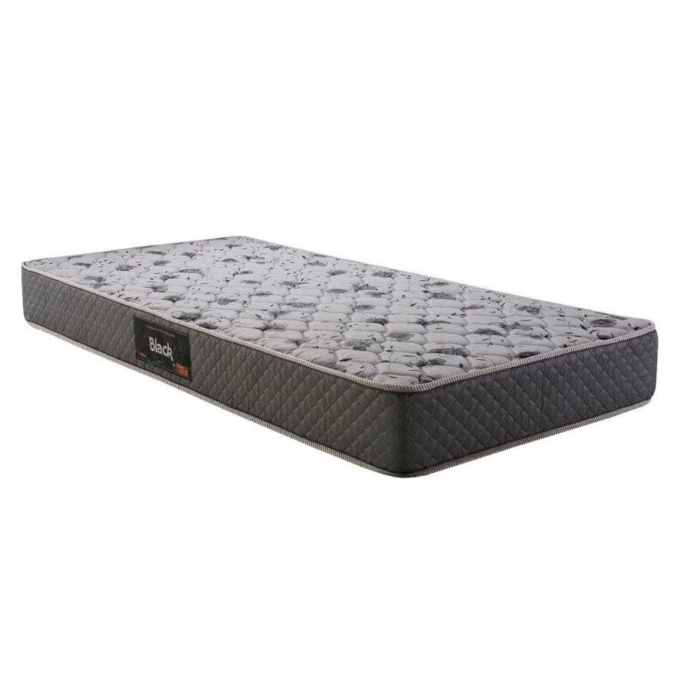 Colchão de Solteiro Black (Composto) Espuma 78x188x25 Cinza Floral Herval