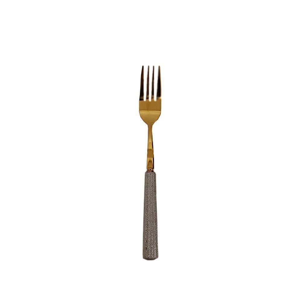 Garfo Prata E Dourado Home Design 19 Cm