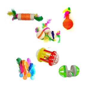 Kit De Brinquedos Interativos Para Gato - 6 Itens.