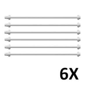 Kit 6 Engate Flexível 1/2 X 150Cm Água Fria Pvc Branco Astra