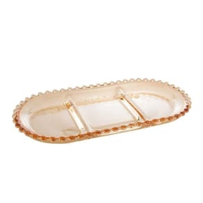 Petisqueira De Cristal Com 3 Divisões Pearl Ambar Wolff