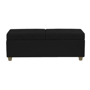 Recamier Bau Paris 1,40M Suede Preto - Clique Decor