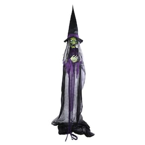 Boneco Bruxa Vanda Decoração Halloween com Som e Luz