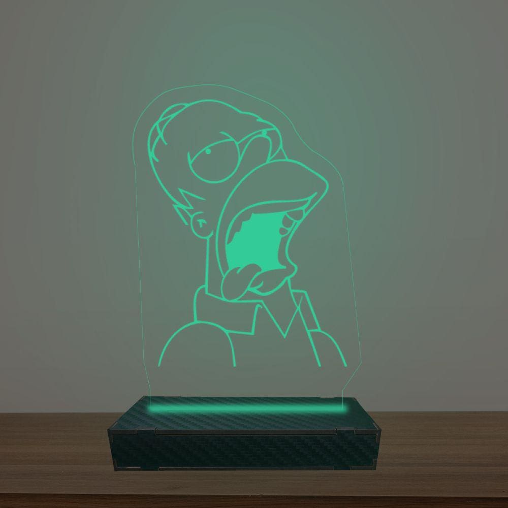 Luminária Led 3d Homer Simpson Abajur Luxo