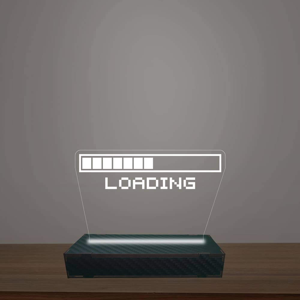 Luminária Led 3d Loading Abajur Luxo