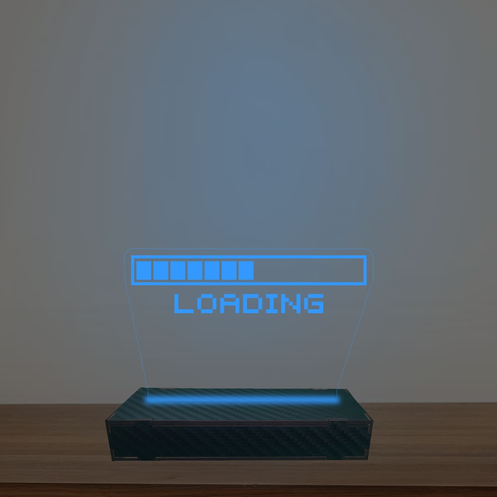 Luminária Led 3d Loading Abajur Luxo