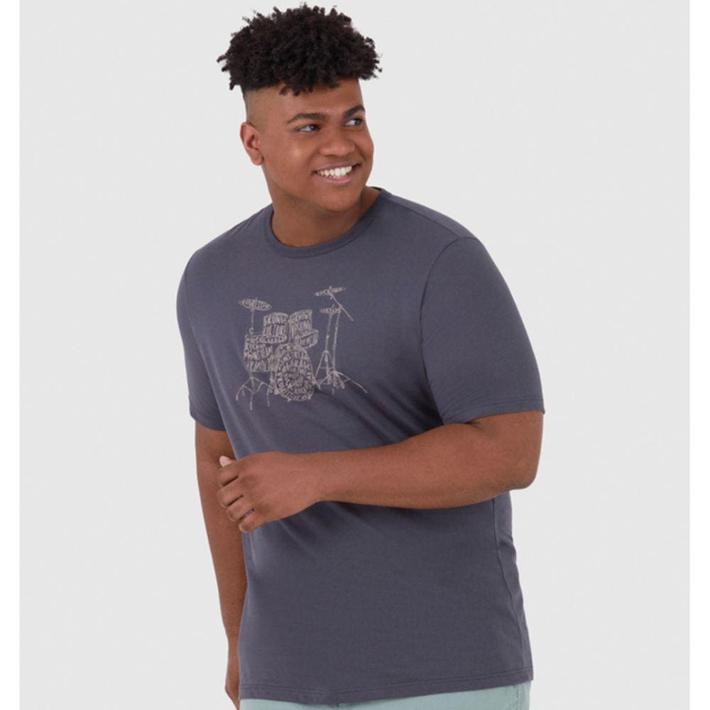 Camiseta Masculina Manga Curta Plus Size Malwee Ref. 106397