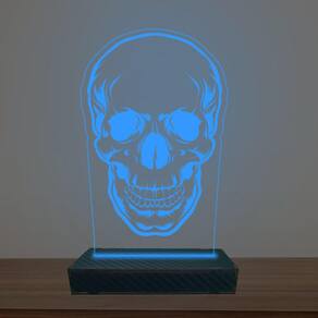 Luminária Led 3d Crânio e Caveira Abajur Luxo
