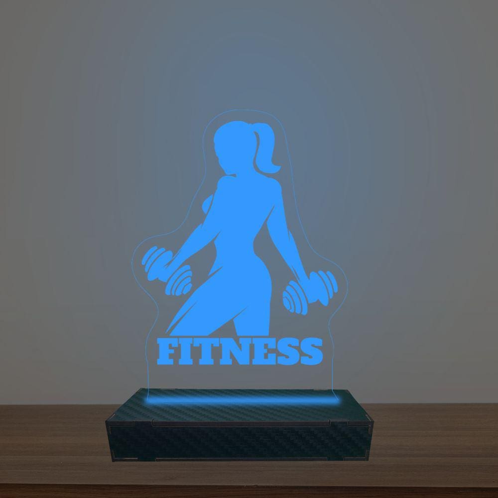 Luminária Led 3d Fitness Abajur Luxo