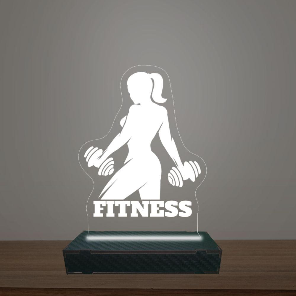 Luminária Led 3d Fitness Abajur Luxo