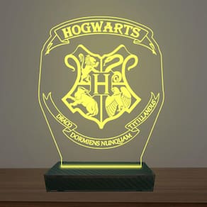 Luminária Led 3d Hogwarts Harry Potter Abajur Luxo
