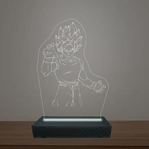 Luminária Led 3d Goku Abajur Luxo
