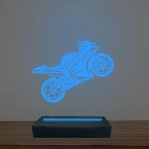 Luminária Led 3d Moto Abajur Luxo