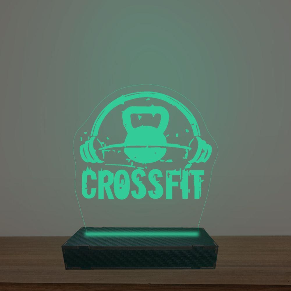 Luminária Led 3d Crossfit Abajur Luxo