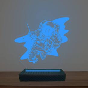 Luminária Led 3d Astronauta sem Gravidade Abajur Luxo