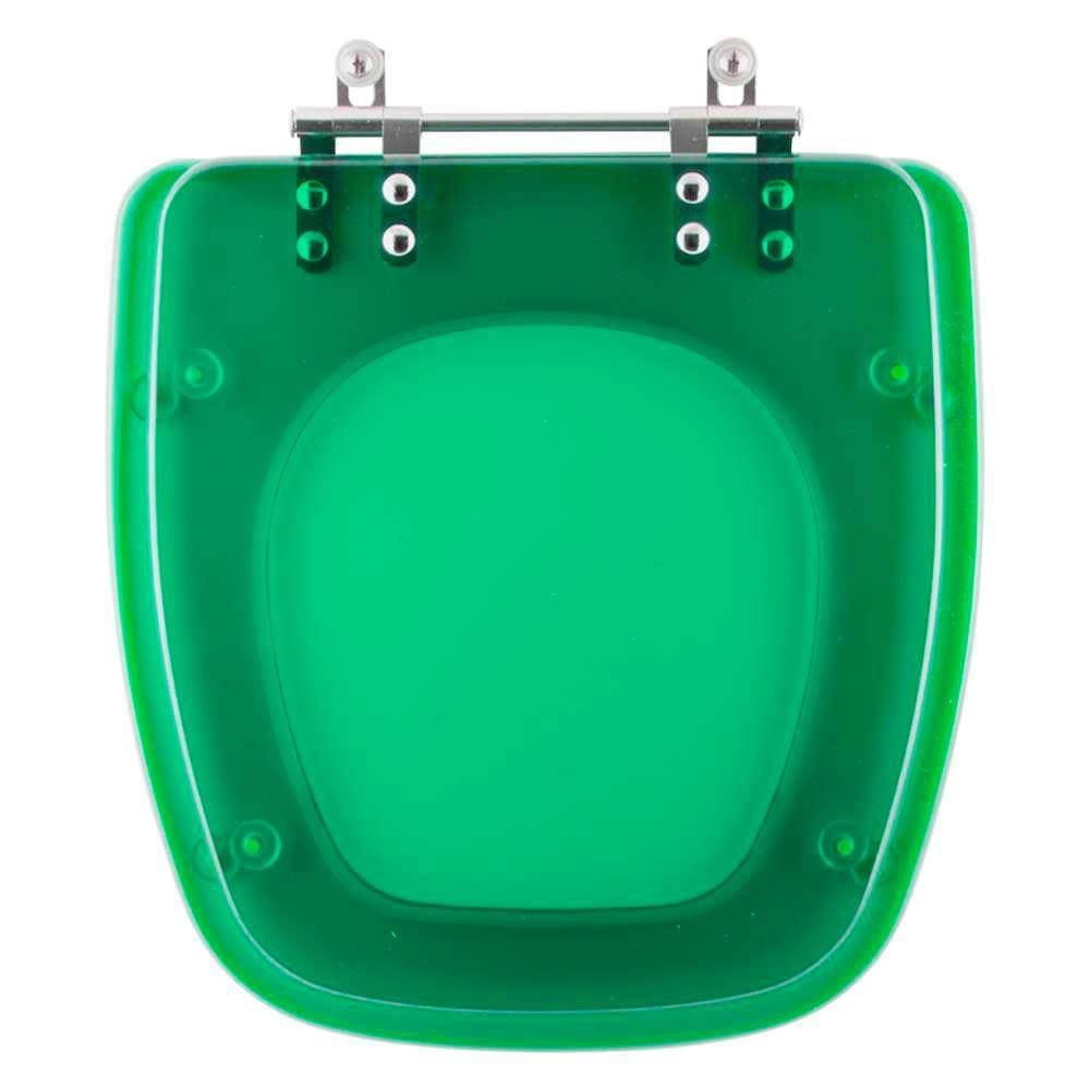 Assento Sanitário Poliester Fit Verde Translucido para vaso Celite