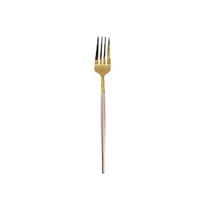 Garfo Slim Rosa E Dourado Home Design 22 Cm