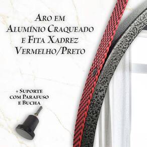 Espelho Redondo Craqueado Adnet 50Cm + Suporte