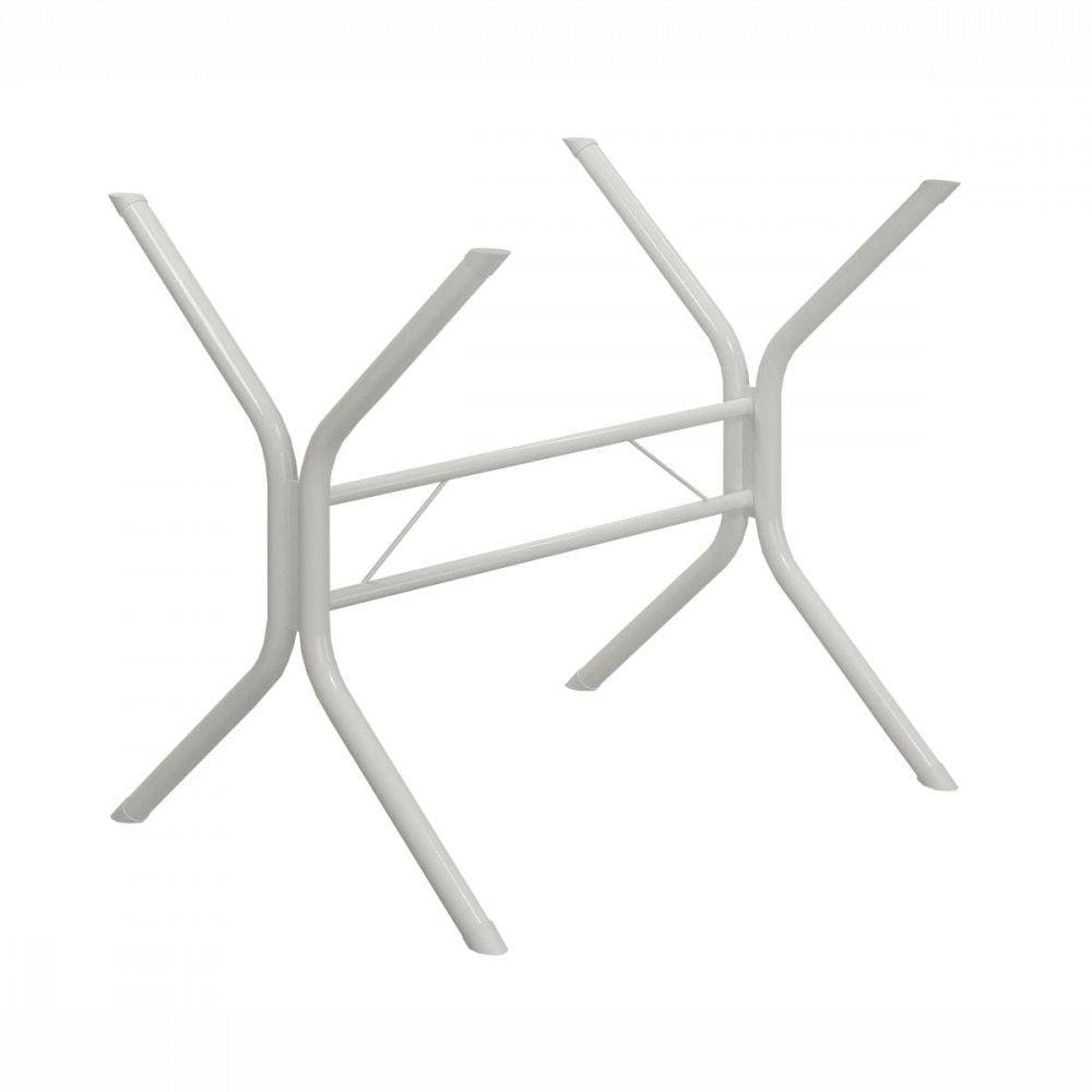 Base de Aço para Mesa de 140x75 Cabo Frio Liso Branco Teixeira