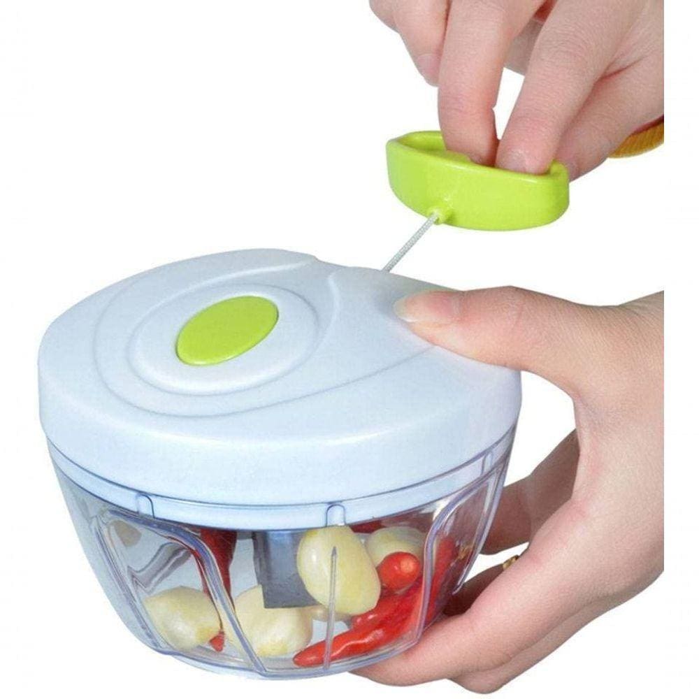 Triturador Cortador Alho Cebola Processador Alimentos 400Ml Verde
