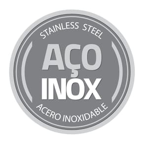 Panela Tramontina Professional Em Inox Tampa Plana Detalhe S