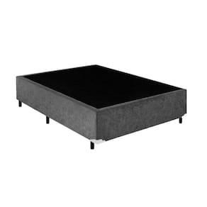 Base Box Viúva Suede Cinza - 30x128x188