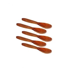 Kit 10 Peças Colher De Pau Madeira Modelo Reforçada 28 Cm