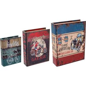 Caixa Organizadora Mdf Color 3Pç Livro