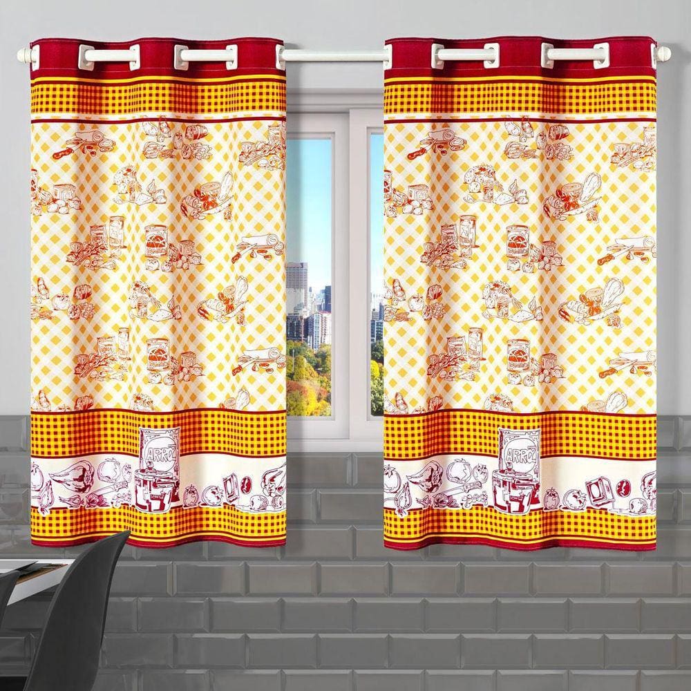 Cortina De Cozinha 2,20M X 1,30M Oxford Janela Utensílios