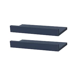 Kit 2 Prateleiras Porta Quadros 70 x 10cm azul Suporte Invisível
