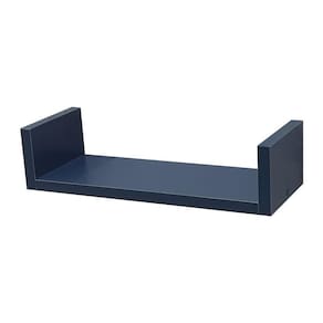 Prateleira U 100 x 20cm azul Suporte Invisível