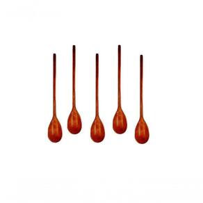 Kit Peças Colher De Pau Madeira Modelo Índio 44 Cm