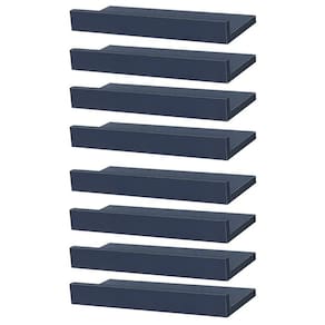 Kit 8 Prateleiras Porta Quadros 60 x 10cm azul Suporte Invisível