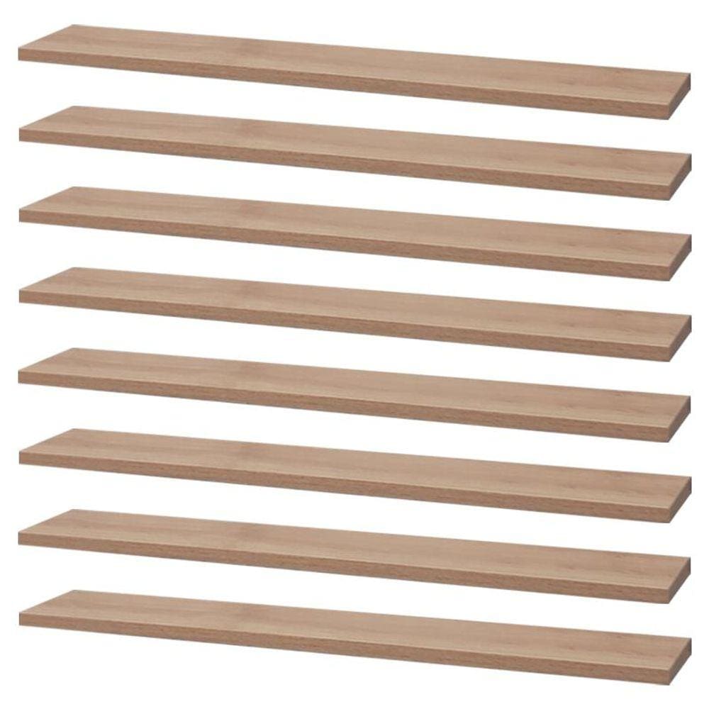 Kit 8 Prateleiras 60 x 15cm Carvalho Suporte Invisível