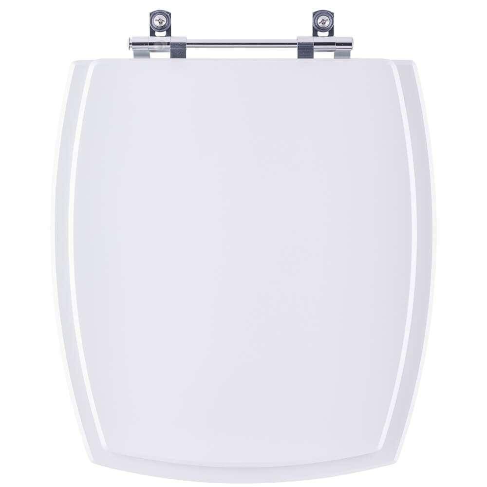 Assento Sanitário Acrílico Anturius Branco para vaso Luzarte