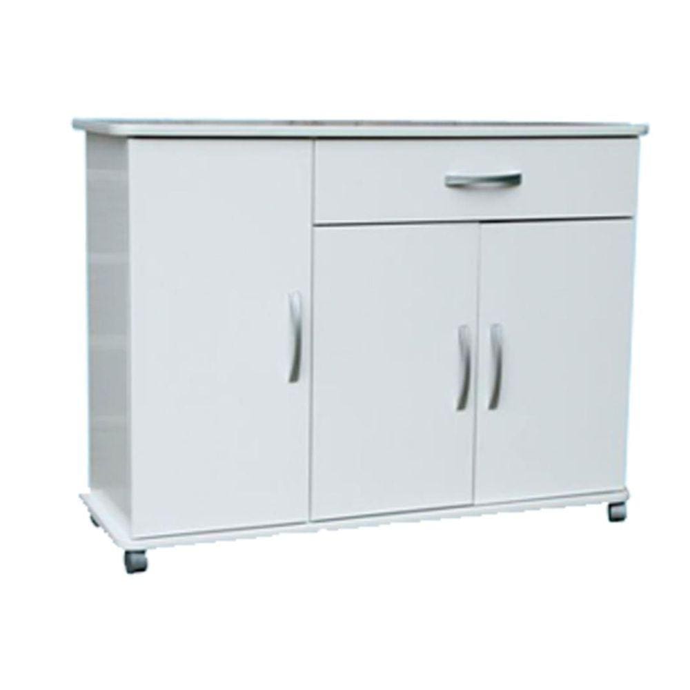 Buffet Balcão Aparador 3 Portas 1 Gaveta com Rodízio - Bella Vercelli 230