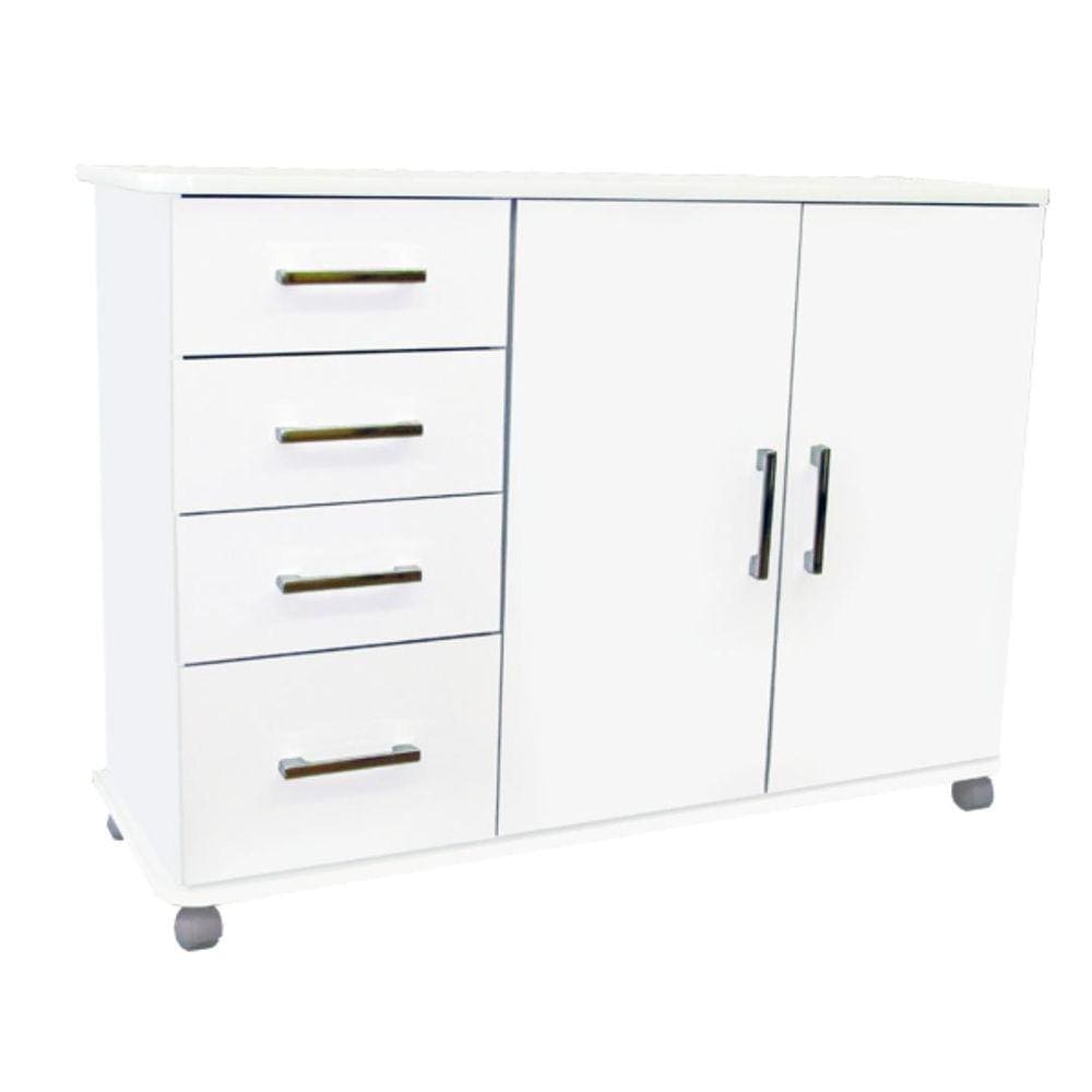 Buffet Balcão Aparador 2 Portas 4 Gavetas com Rodízio - Bella Vercelli 2250